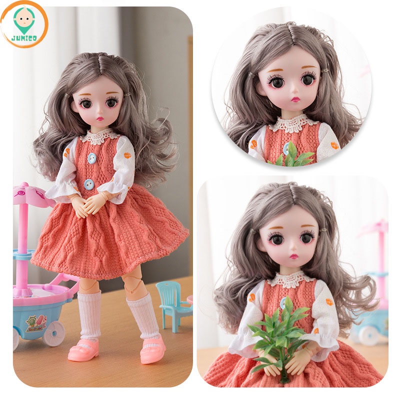 Búp bê barbie có khớp 30cm giá rẻ,đồ chơi cho bé gái phát triển trí tuệ JUMICO BUB