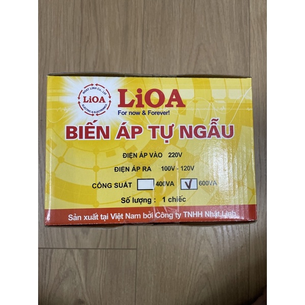 Biến Áp Tự Ngẫu LiOA 600VA DN006 - Bộ Đổi Nguồn Điện 220V Sang 100V 110V 120V