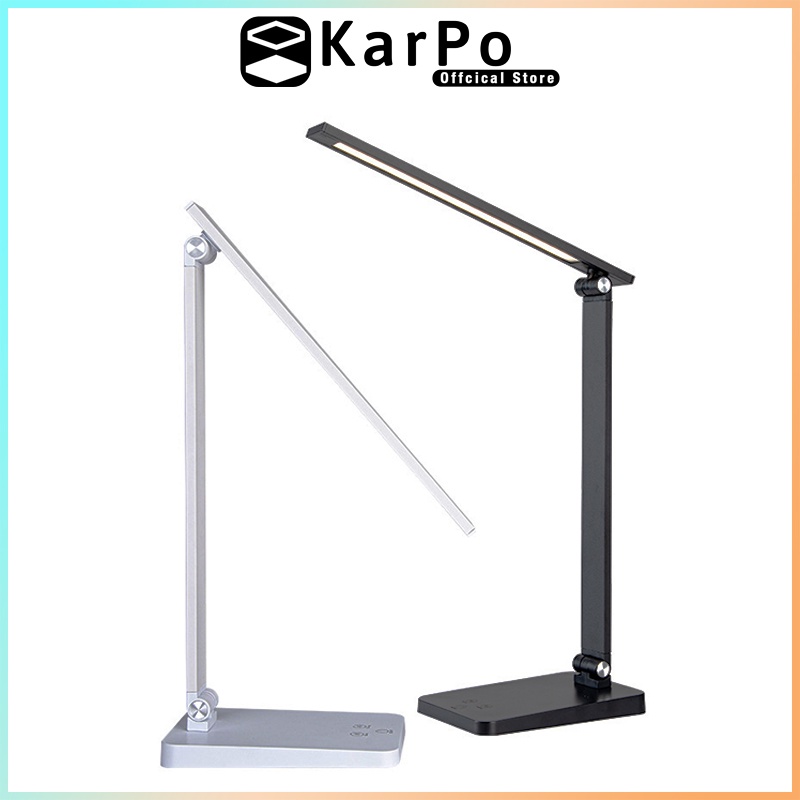 Đèn học để bàn KarPo DHK-001 bảo vệ mắt dùng cho đọc sách, học tập, làm việc, 5 chế độ sáng tiện dụng.