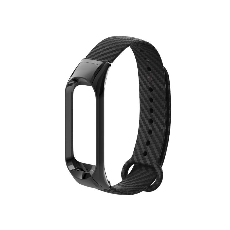 Dây đeo silicon viền khung kim loại thời trang cho đồng hồ thông minh Xiaomi Mi Band 3