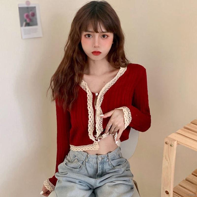 Áo Khoác Cardigan Dệt Kim Đính Ngọc Trai Xinh Xắn Dành Cho Nữ | BigBuy360 - bigbuy360.vn