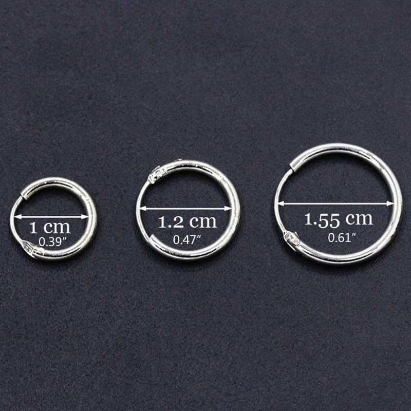 Set 3 Đôi Bông Tai Khoen Tròn Thời Trang Cho Nữ 10m