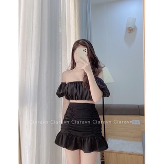Set áo trễ vai + chân váy