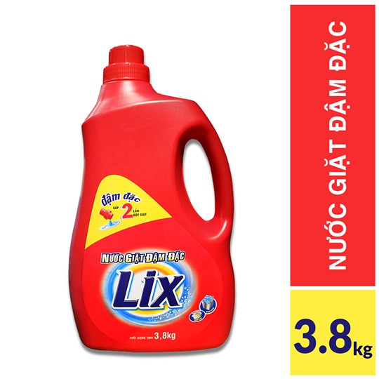 Nước giặt LIX đậm đặc chai 3.5kg