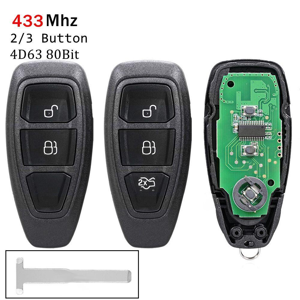 MYRONGVN Chìa Khóa Điều Khiển Từ Xa 433Mhz Bền Bỉ Không Chìa Khóa Cho Ford Focus (2011 - Quà Tặng)