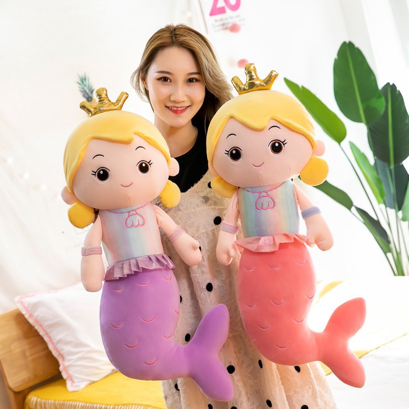 Đồ Chơi Nhồi Bông Hình Vương Miện Nàng Tiên Cá 30cm Dành Cho Bé