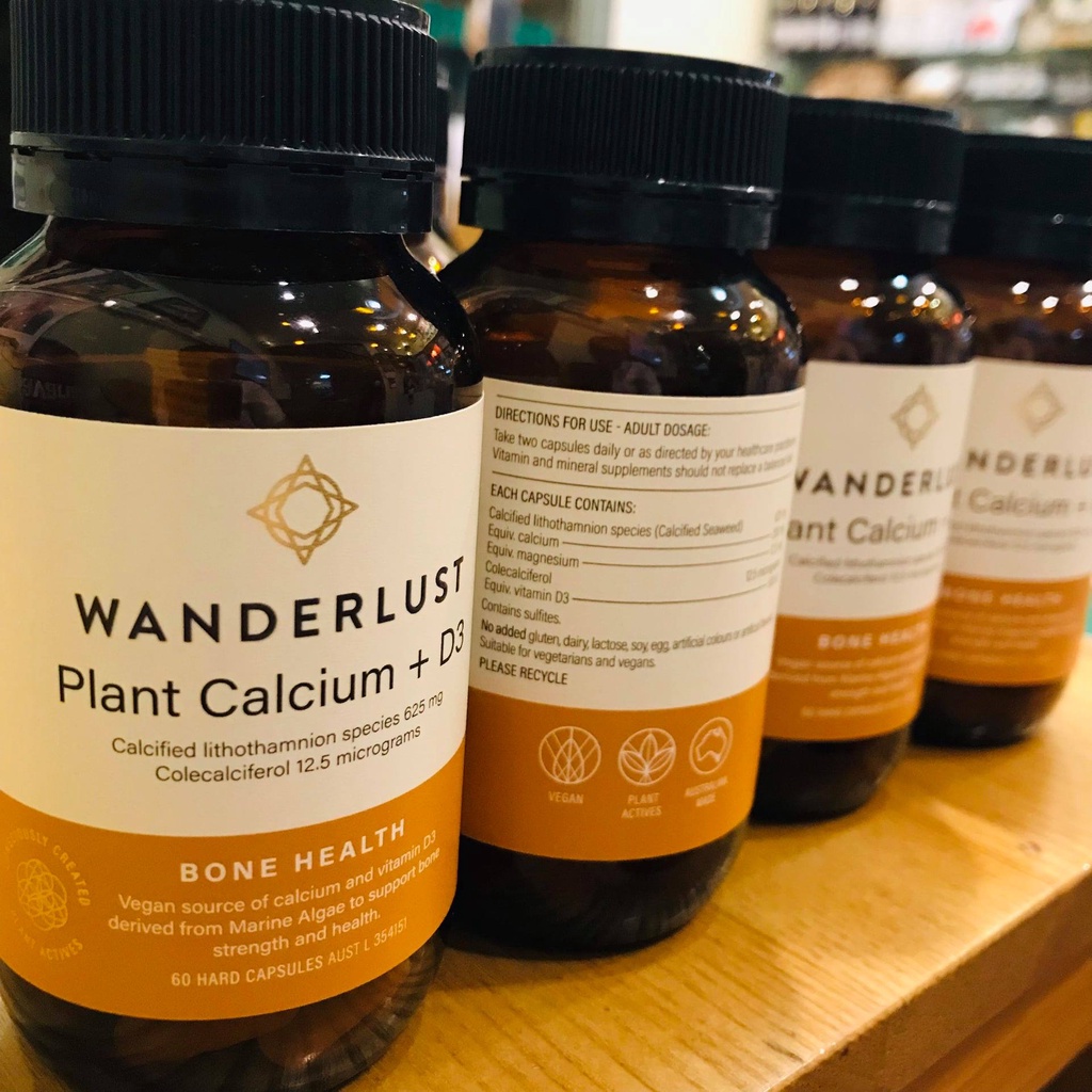 Bill Úc - (Thuần chay) Wanderlust Plant Calcium + D3 60 viên