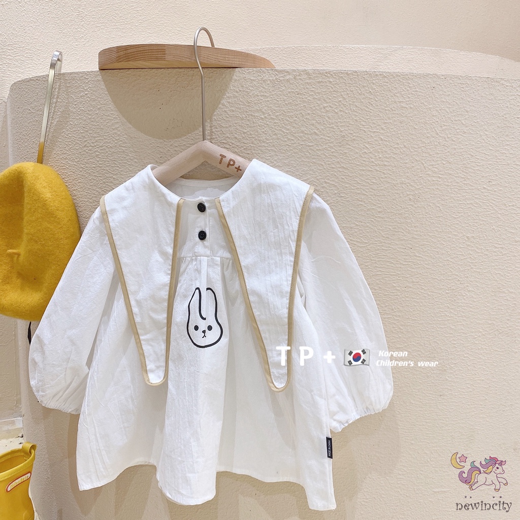 Đầm công chúa tay phồng cổ bẻ thời trang Hàn Quốc cho bé gái