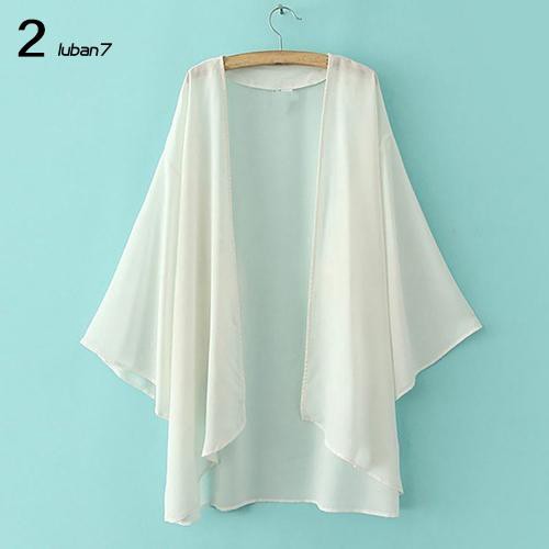 Áo khoác kimono voan in họa tiết hoa cách điệu thời trang dành cho nữ | BigBuy360 - bigbuy360.vn