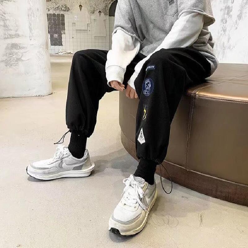 Quần thể thao ống rộng thoải mái thời trang Hàn Quốc cho nam size M-5XL