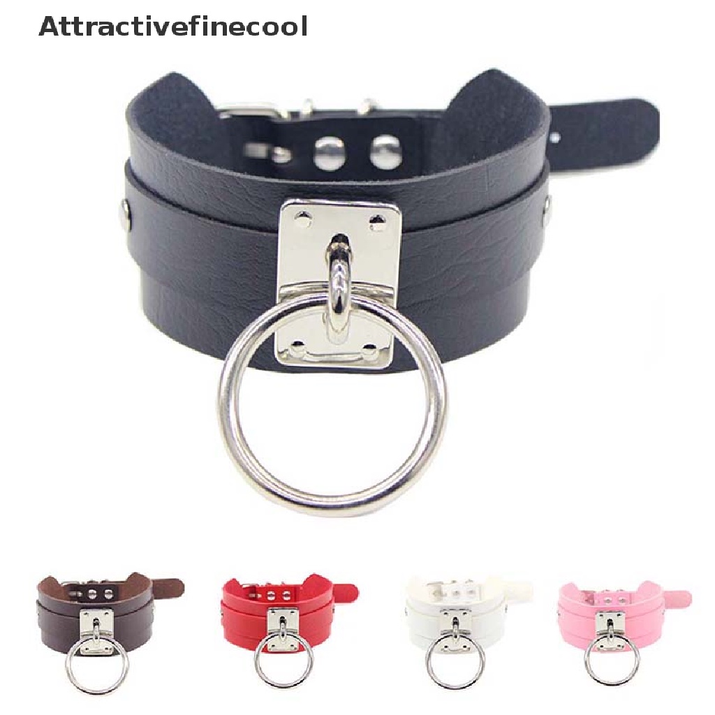 Vòng Cổ Choker Da PU Bản Rộng Phong Cách Gothic Thời Trang Cho Nữ