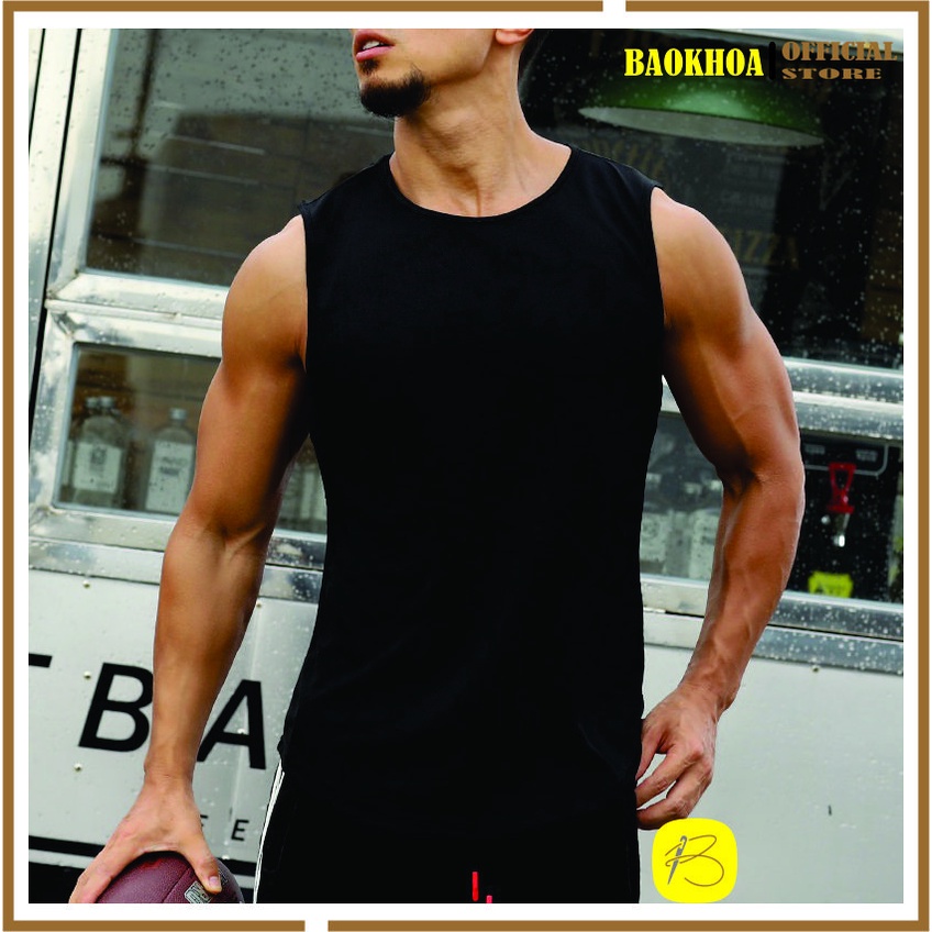 Áo ba lỗ phong cách thể thao nhanh khô thoáng mát sát nách cho nam, nữ BAOKHOA_OFFICIAL size M-2XL