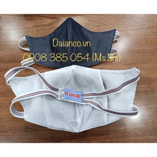 Set 3 cái Khẩu trang than hoạt tính dây đeo vòng qua đầu - hình thật - hàng sẵn - KTBB630