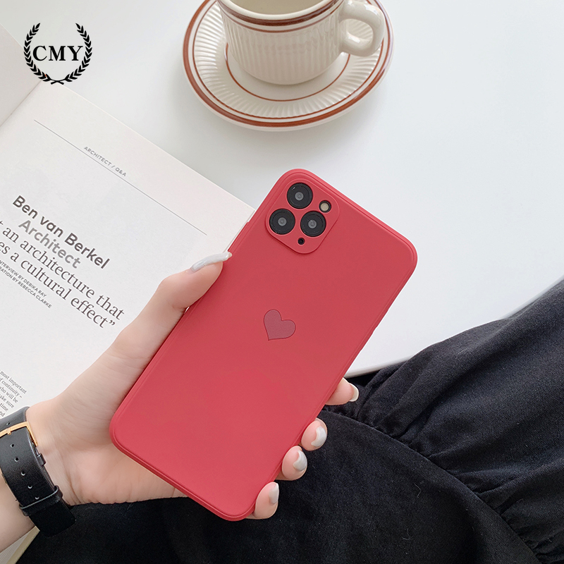 Ốp điện thoại silicon họa tiết trái tim dành cho iPhone11/11Pro 11pro Max X XR XS XS MAX 7 8 plus SE | BigBuy360 - bigbuy360.vn