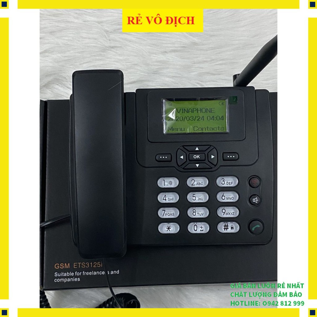 ❤️ Điện Thoại Bàn Không Dây Xài Sim, Gắn Sim, Lắp Mọi Loại Sim Di Động, GPhone, HomePhone Huawei ETS 3125i.