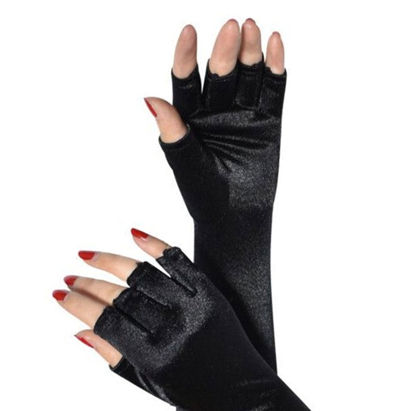 Găng Tay Hở Ngón Bằng Vải Satin Và Nylon Cho Tiệc Hóa Trang