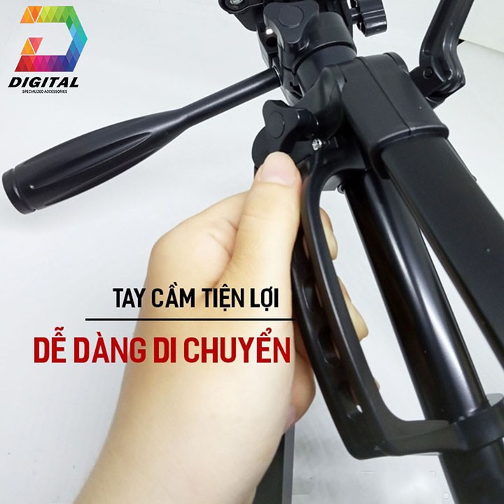 Combo Tripod 3 Chân 3366 Cho Điện Thoại, Máy Ảnh Tặng Kèm Remote &amp; Kẹp