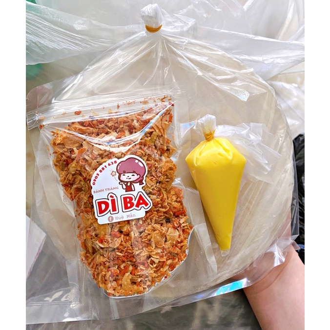 Bánh Tráng Muối Tép Hành Phi - Tặng Bơ