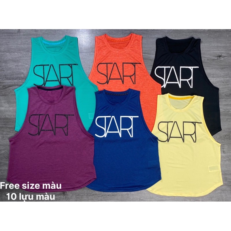 ÁO TANKTOP NỮ START DÁNG RỘNG SIÊU XINH - TANKTOP TẬP GYM VẢI THUN LƯỚI KIM SIÊU ĐẸP