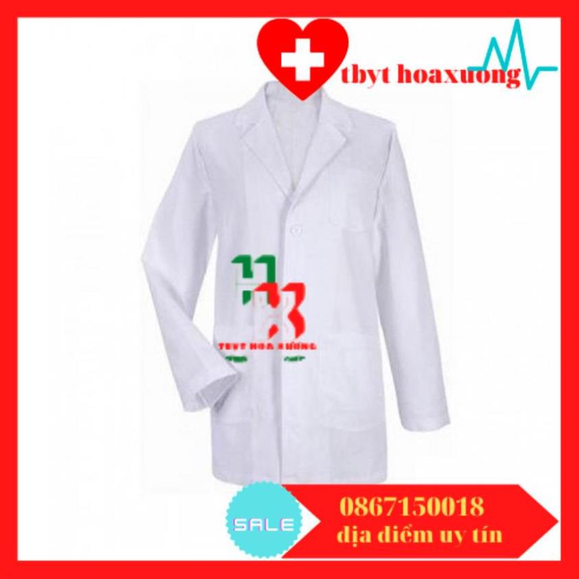 Áo blouse, áo bác sĩ, dược sĩ, phòng thí nghiệm nam,nữ dài tay, dáng dài