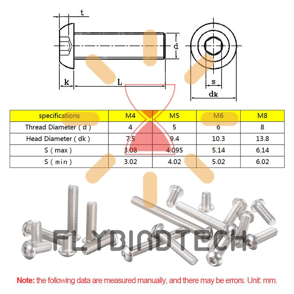 Bu Lông Lục Giác Chìm Không Đầu Fly A2 Is07380 304