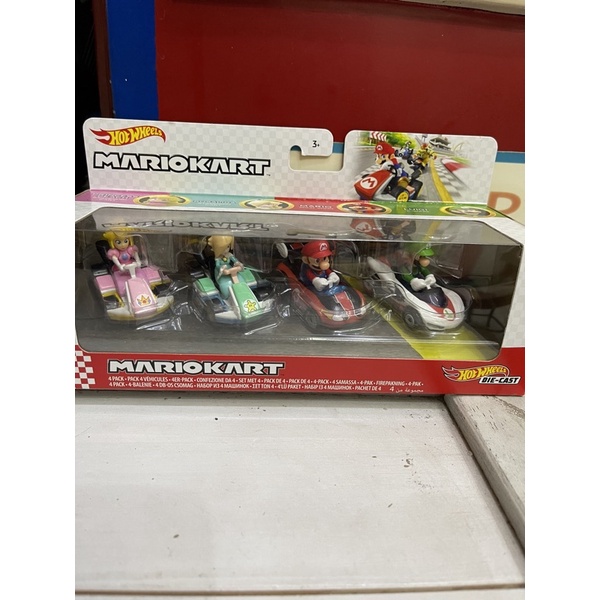 Xe mô hình đồ chơi Hotwheels 1:64 - MARIO KART - Pack 4
