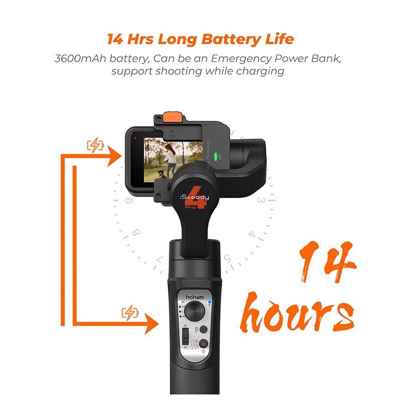 Hohem Isteady Pro 4 - Gimbal Thiết Kế Dành Cho GoPro Hero 11/10/9/8/7/6/5/4/3 Và Các Dòng Camera Action