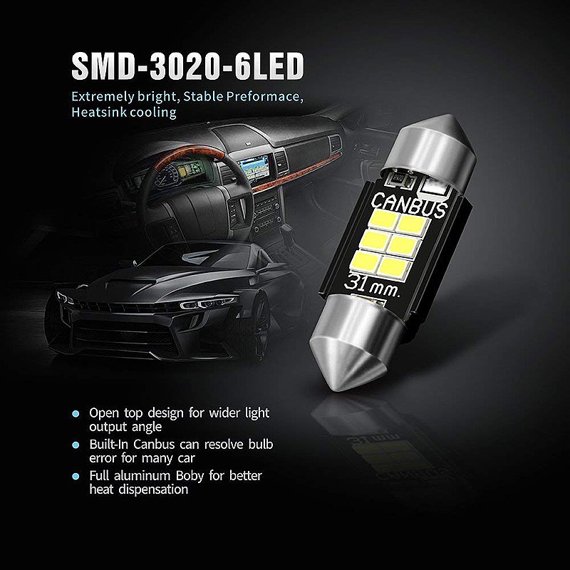 Bộ 2 đèn LED Lumen 400 chuyên dụng để lắp trong xe hơi