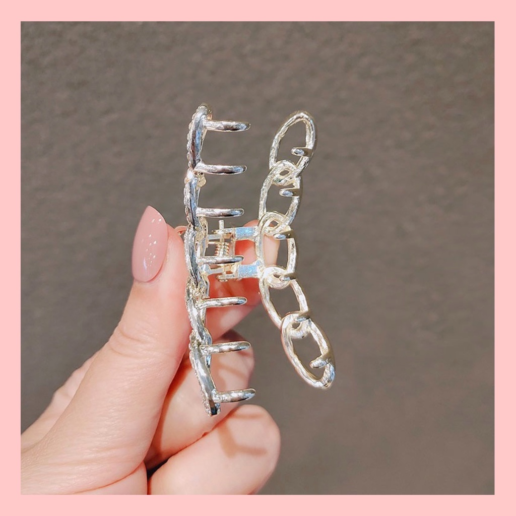 [ Mới ] Kẹp Tóc Nữ Hợp Kim Đính Đá Hottrend Vòng Nước Phong Cách Nhật Bản Mã Số Mona 026.