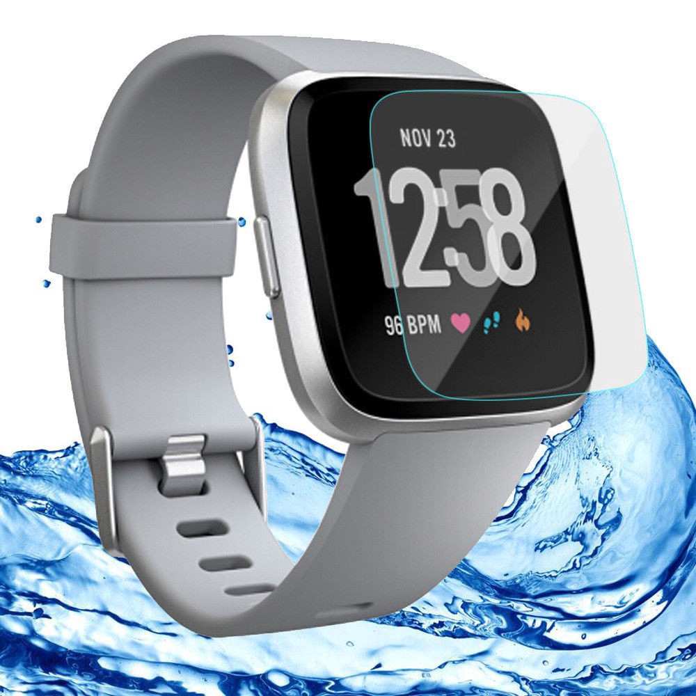 Set 5 kính cường lực bảo vệ màn hình cho đồng hồ thông minh Fitbit versa (Có bán lẻ)