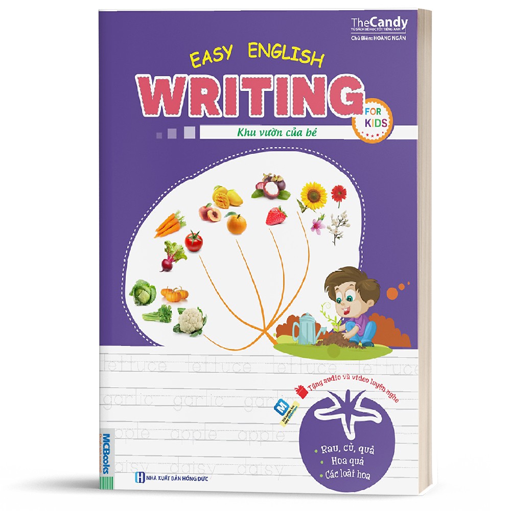 Sách - Easy English Writing For Kids - Khu Vườn Của Bé