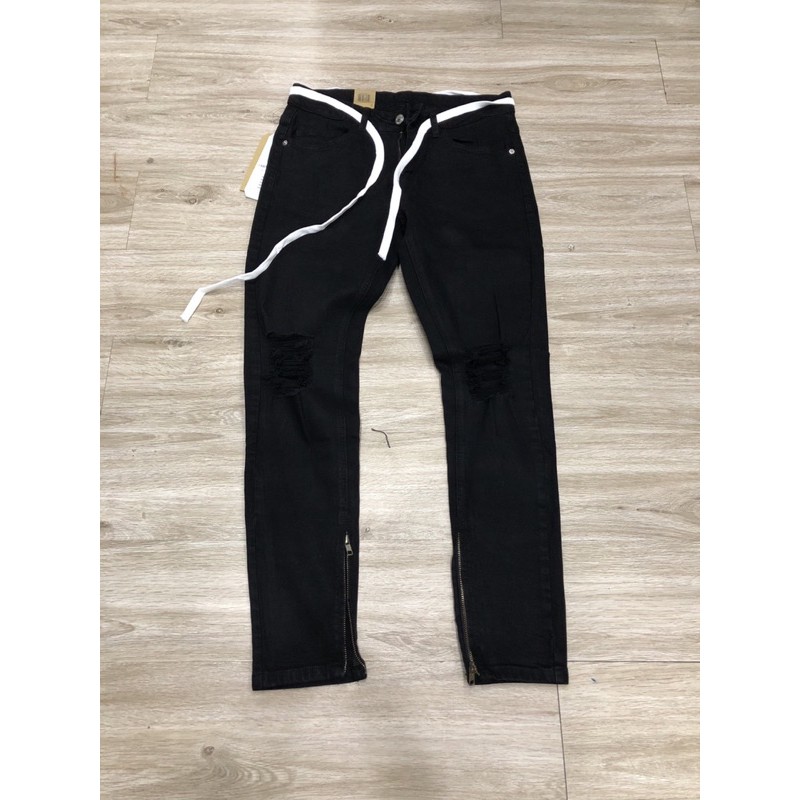 Quần Jean Đen Rách Gối Có Khóa Zip | BigBuy360 - bigbuy360.vn