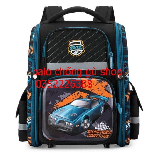 Balo cho bé nam nữ tiểu hoc, Balo chống gù cấp 1 bé trai gái siêu nhẹ, in 3D cao cấp dễ thương