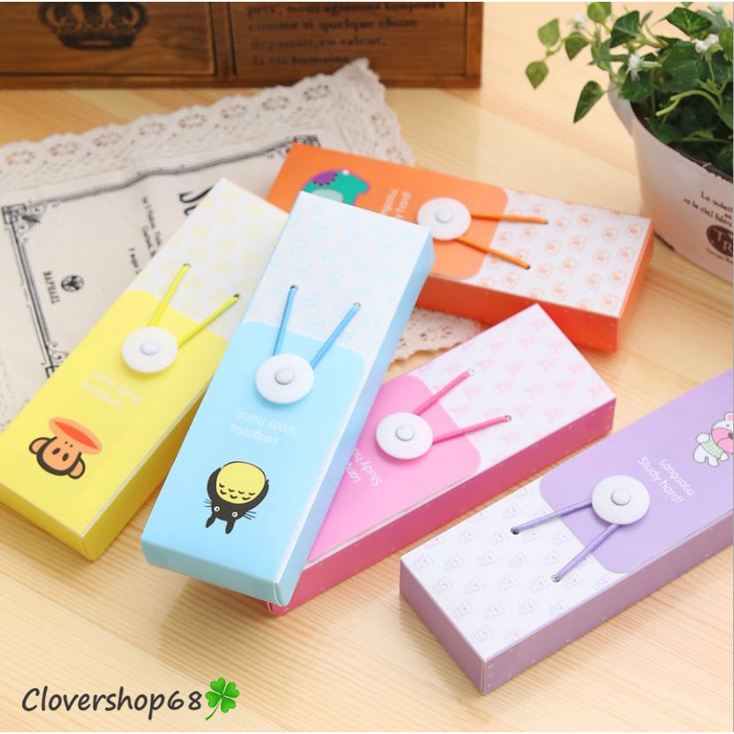 Hộp đựng bút nhựa cứng Clovershop68