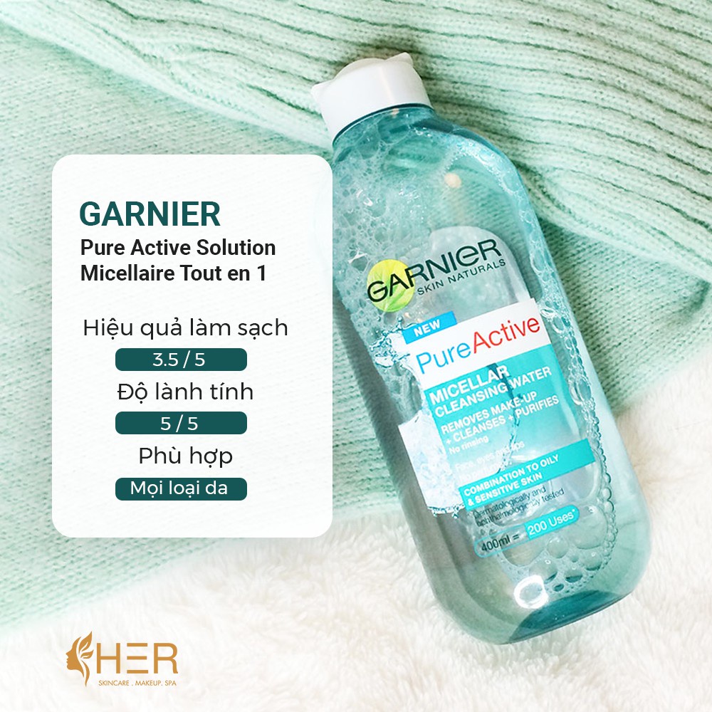 Nước tẩy trang mặt, mắt, môi Garnier Pure Active Micellar Cleansing Water 125ml (Hà Lan) | BigBuy360 - bigbuy360.vn