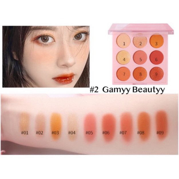 Bảng Phấn Mắt 9 Ô SWEET CHEEK AND SHADOW PALTEET tone xinh xắn . Hot | BigBuy360 - bigbuy360.vn