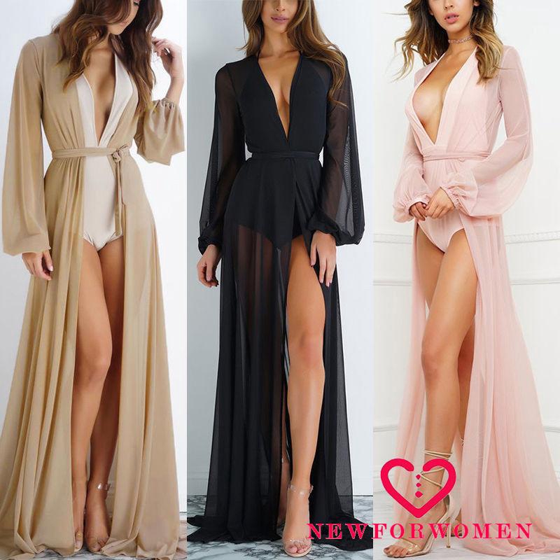 Áo khoác cardigan xuyên thấu khoác ngoài bikini thời trang cho nữ