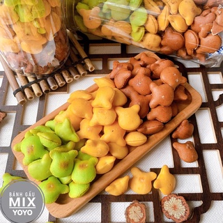 Bánh Gấu Nhân Kem Thiên Hồng túi zip 1 kg Loại 1 Siêu Ngon Đồ Ăn Vặt YoYo