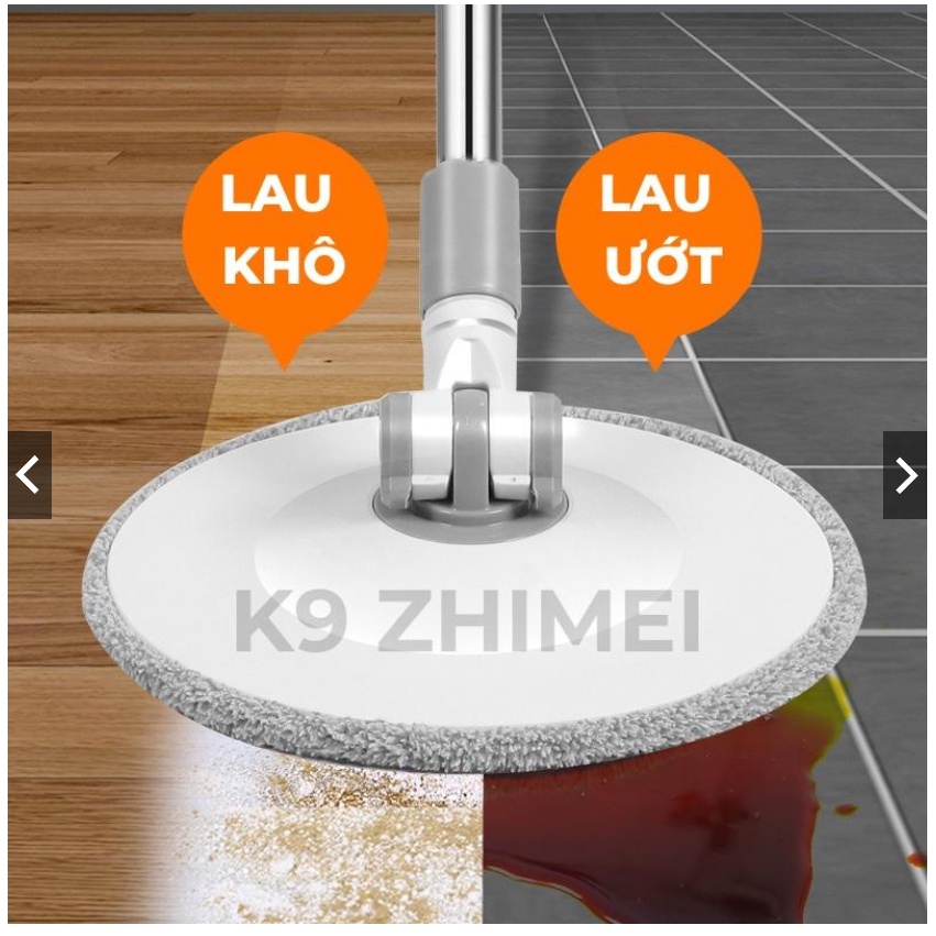 Cây Lau Nhà Tự Vắt Thông Minh K9 ZHIMEI Chổi Lau Nhà Tách Nước Bẩn 360 Độ Cao Cấp Bộ Lau Nhà Thế Hệ Mới.
