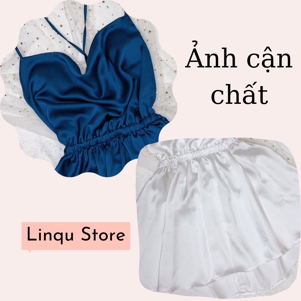 Váy Ngủ Sexy Nữ Gợi Cảm Hai Dây hở lưng Freesize dưới 60kg - Linqu Sleepwear