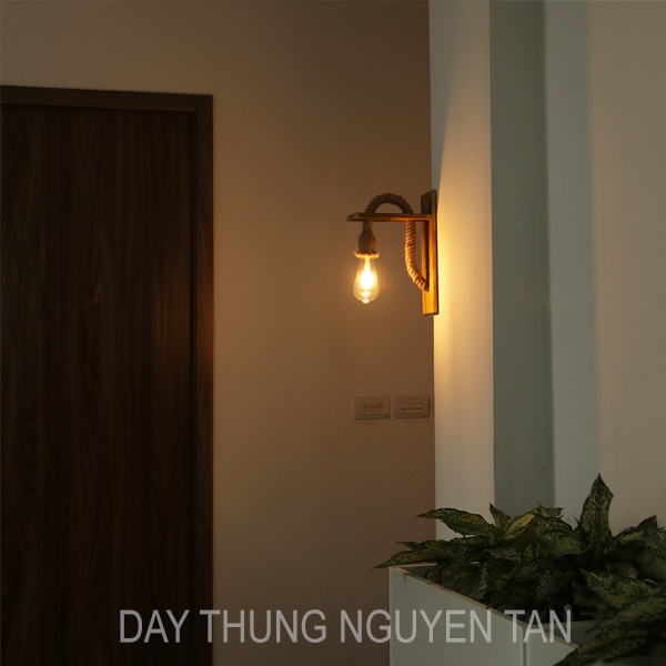 Đèn treo tường decor trang trí, đèn dây thừng trang trí