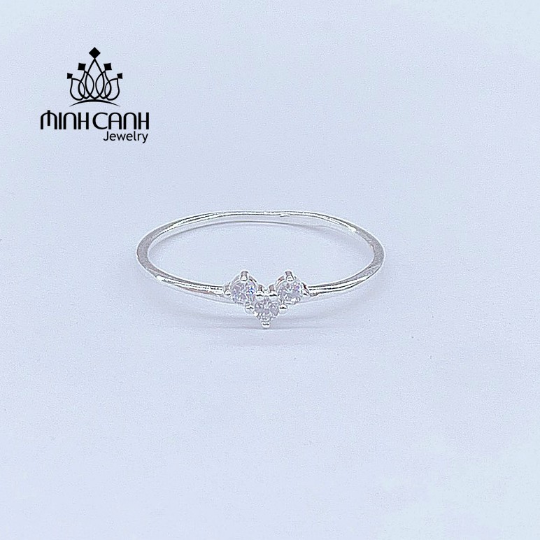 Nhẫn Tim Mảnh Đính Đá Lấp Lánh - Minh Canh Jewelry