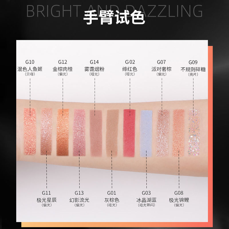 COLORKEY (Hàng Mới Về) Bảng Phấn Mắt Bob 12 Màu Ngọc Trai Siêu Bóng | BigBuy360 - bigbuy360.vn