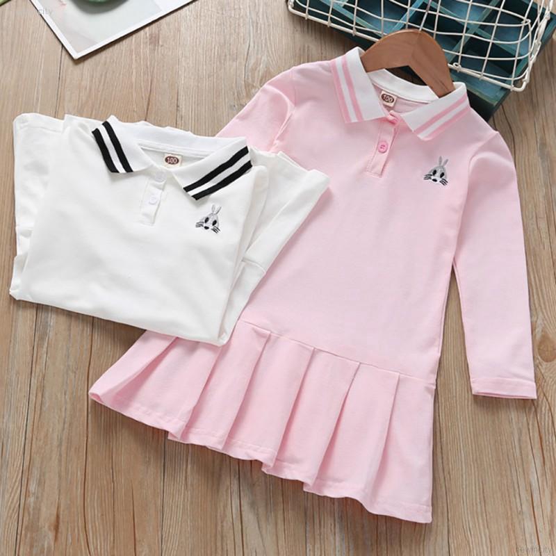 Váy tay dài hình thỏ xinh xắn thời trang cho bé gái