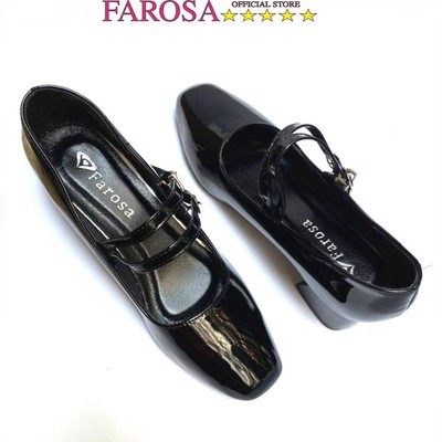 Giày nữ cao gót 5cm mary jane tiểu thư FAROSA cài hai quai ngang cưc sang chảnh- TS91