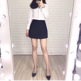 Quần giả váy đen vàng