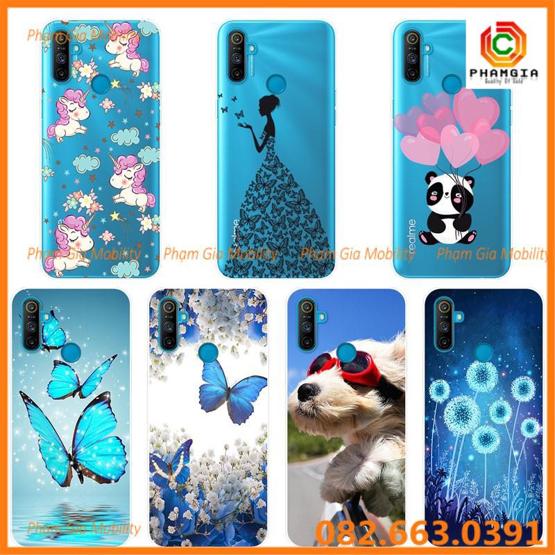 Ốp lưng Realme C3 dẻo trong in hình đẹp, nữ tính, dễ thương