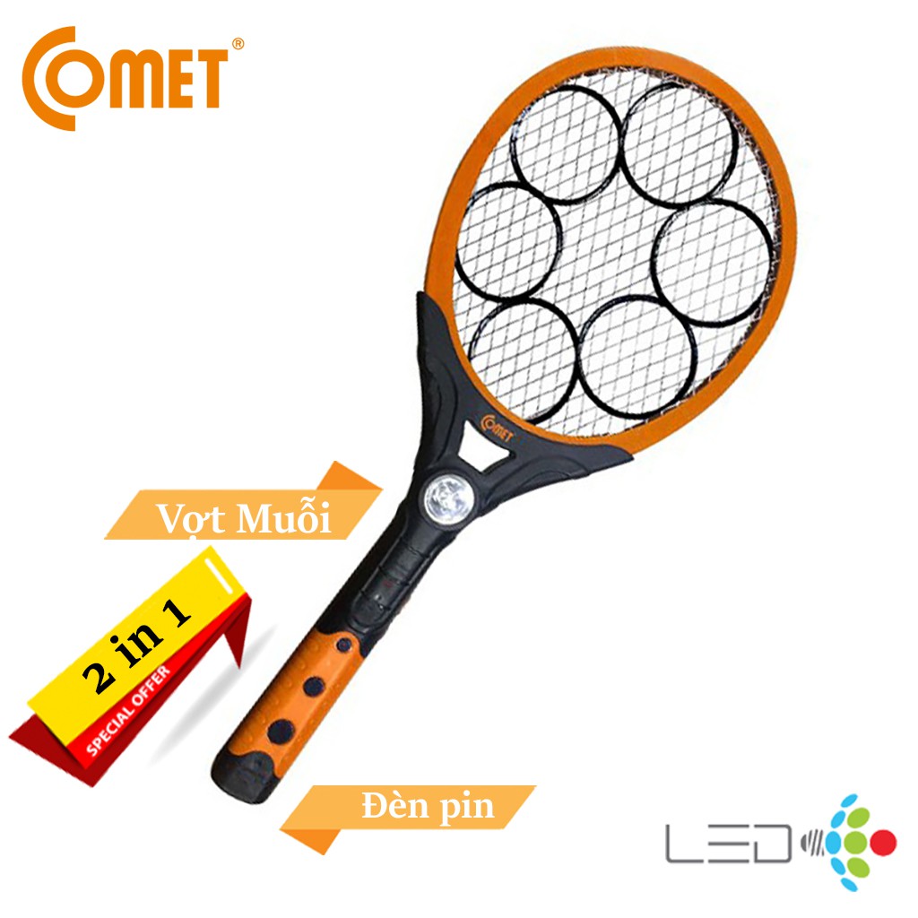 Vợt muỗi Comet CP040 3W (Đen Cam)