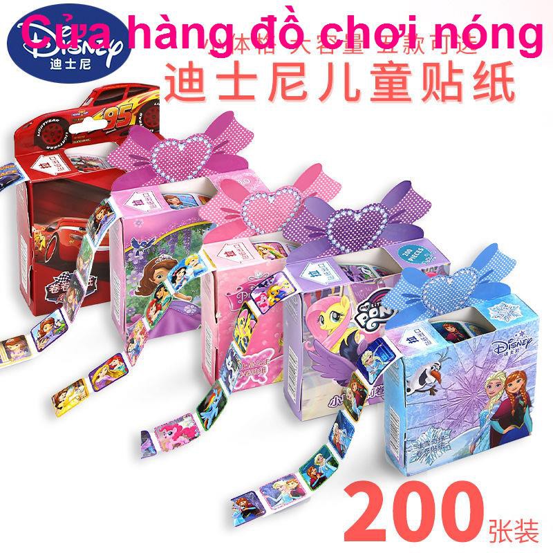 200 hình dán cuộn phim hoạt Disney trẻ em dễ thương cô gái công chúa học sinh khuyến khích phần thưởng <