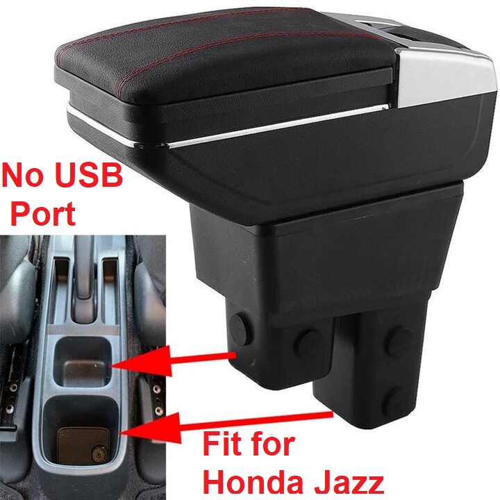 Hộp tỳ tay, đệm tỳ tay lắp cho xe ô tô Honda Jazz 2014-2018, Armrest box for Honda Jazz